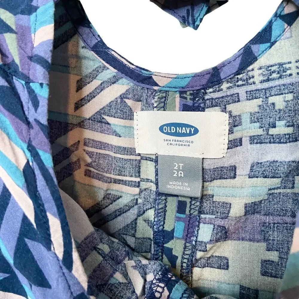 Old Navy Aztec Boho Multi Cool Pattern Dress in Size 2T / 2A.